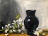 "Spring Flowers and Black Vase"