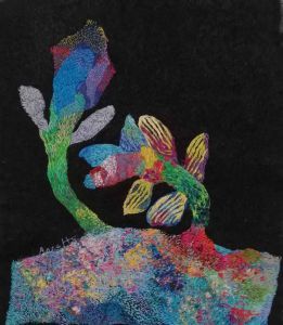 "Two Plants (Embroidered) "