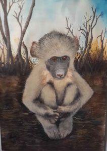 "Baby Baboon Waiting"