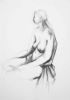 "Figure Drawing 3 - Seated Woman with Drape"