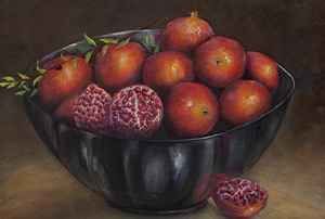 "Pomegranate in Bowl"