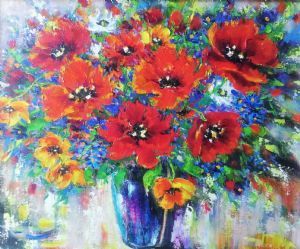 "The Poppies In The Vase"