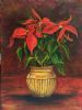 "Poinsettia in Brass Vase"