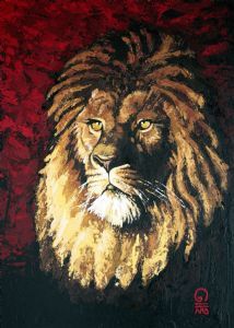 "Lion on Red"