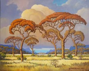 "Lowveld Scene with Cumulus Clouds"