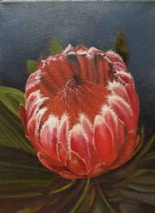 "Protea with Leaves"