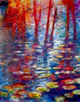 "Graves into Gardens|Encaustic Wax and Oil Paint"