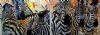 "African Zebra Mosaic Diptych"