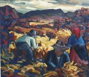 "Harvesters in a Landscape"