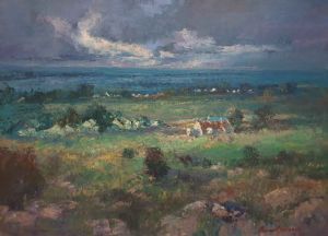"Cottages in a Landscape"