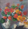 "Nasturtiums in Glass Bowl"