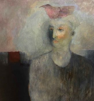 "Woman with Bird"