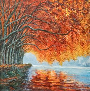 "Red Autumn /One of a Kind Original"