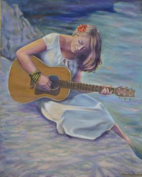 "Girl with Harvest Guitar"