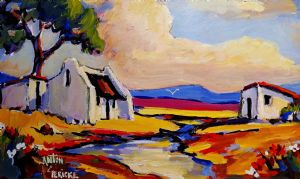 "Riverscape With House"