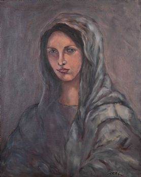 "Green Mantilla Lady"