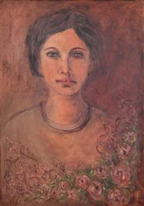 "Lady with Roses"