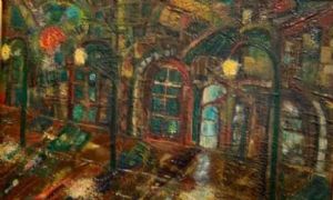 "Wet Street Reflection"