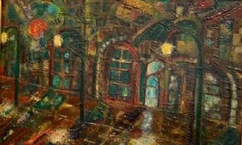 "Wet Street Reflection"