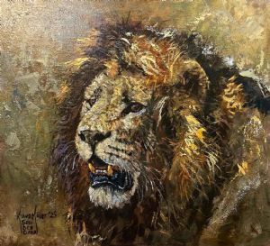 "Windblown Lion"