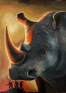 "Southern White Rhino - Where the Light Breaks"