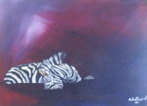 "Bathing Zebra"