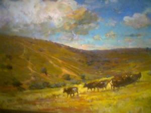"Grazing Cattle on Hills"