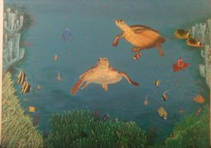 "Reef Meeting (Close up of the Turtle)"