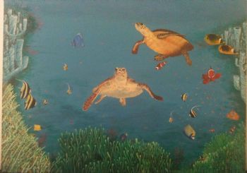 "Reef Meeting (Close up of the Turtle)"