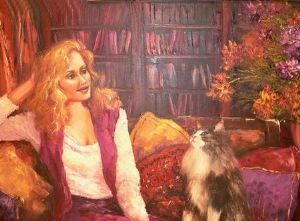 "Woman with Cat"