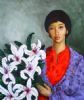 "Chinese Woman with Lilies"