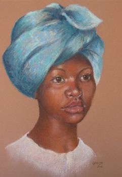 "Blue silk turban"