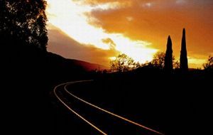 "Traintrack Sunset"