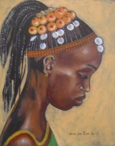 "Girl Wirh Amber Beads"