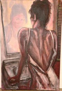 "Woman in mirror"