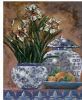 "Daffodils and Blue and White Ginger Jarand "