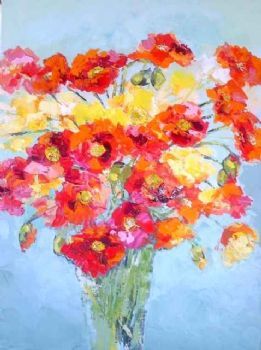 "Poppies in Vase"