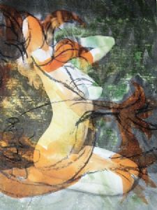 "Partially Orange Nude Pin Up"