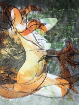 "Partially Orange Nude Pin Up"