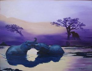 "Elephants at Play"