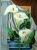 "Arum Lilies on Stairs"
