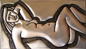 "Female Figure in Metal 1/1"