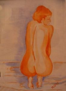 "Nude over shoulder"