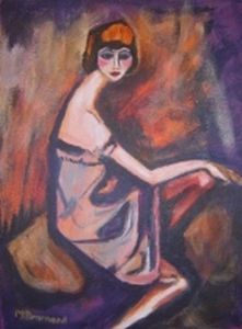 "Girl in Pensive Mood"