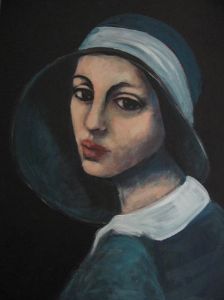 "Lady with Blue Hat"