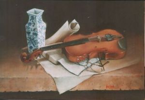"Still life with violin"
