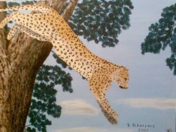 "Leopard Jumping"