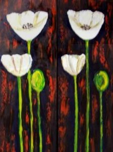 "Pasted Poppies x2"