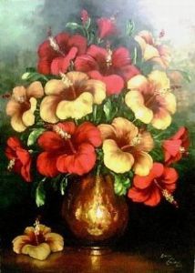 "Hibiscus in Vase"