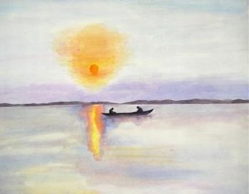 "Sunrise Over the Ganges"